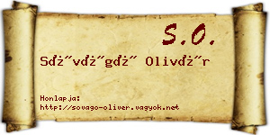 Sóvágó Olivér névjegykártya
