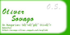 oliver sovago business card